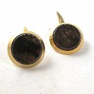 Vintage Gold Tone Cracked Look Cufflinks By SARAH COVENTRY 121616