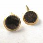 Vintage Gold Tone Cracked Look Cufflinks By SARAH COVENTRY 121616