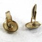 Vintage Goldtone Black Oriental Man Umbrella In Garden Cufflinks 8417