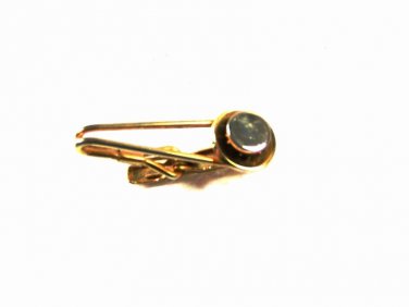 Vintage Goldtone & Red Tie Clasp By PIONEER 32116