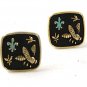 Gold Tone & Black Bumble Bee Cufflinks PAT NO. 2472958 111516