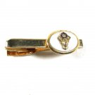 Vintage Gold Tone White Fraternal Order of Elks Tie Clasp Unbranded 53016