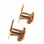 Vintage Gold Tone & Black Lion Passant Cufflinks By HICKOK USA 52316