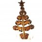 Goldtone Sparkley Rhinestone Christmas Tree Brooch Unbranded 8415