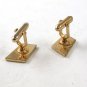 Vintage Gold Tone & Black 2 Lion Passant Shield Cufflinks 121416
