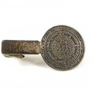 Vintage TAXCO Sterling Silver Aztec Calender Tie Clasp MADE IN MEXICO 6317