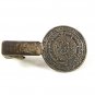 Vintage TAXCO Sterling Silver Aztec Calender Tie Clasp MADE IN MEXICO 6317