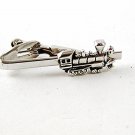 1950-60's Silver Tone Train Steam Locomotive Tie Clasp By SHIELDS 91916