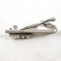 1950-60's Silver Tone Train Steam Locomotive Tie Clasp By SHIELDS 91916