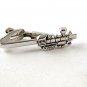 1950-60's Silver Tone Train Steam Locomotive Tie Clasp By SHIELDS 91916