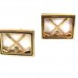 1970's Gold Tone & White Golf Clubs Cufflinks by Swank 11816