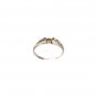 Vintage Sterling Silver Yellow Rhinestone Band Ring Sz 9 61016