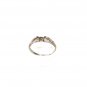 Vintage Sterling Silver Yellow Rhinestone Band Ring Sz 9 61016