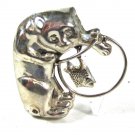 Sterling Silver Cat Kitten After Fish In Aquarium Bowl Brooch by MC 8615