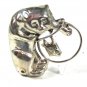 Sterling Silver Cat Kitten After Fish In Aquarium Bowl Brooch by MC 8615