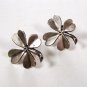 1940's - 50's Sterling Silver 4 Leaf Clover Screw Back Earrings Unbranded 8715