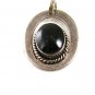 Vintage Taxco Sterling Silver Black Onyx Pendant By TH-43 72017