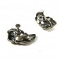 1940's - 50's Sterling Silver Flower Screw Back Earrings Unbranded 8615