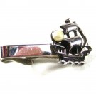 Vintage Silver Tone Faux Pearl Sailing Ship Tie Clasp Unbranded 53016