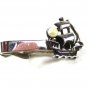 Vintage Silver Tone Faux Pearl Sailing Ship Tie Clasp Unbranded 53016
