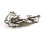 Vintage Silver Tone Faux Pearl Sailing Ship Tie Clasp Unbranded 53016