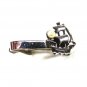 Vintage Silver Tone Faux Pearl Sailing Ship Tie Clasp Unbranded 53016