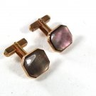 Vintage Gold Tone & Abalone Cufflinks By SWANK 51616