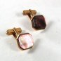 Vintage Gold Tone & Abalone Cufflinks By SWANK 51616