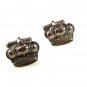 Vintage Silver Tone Crown Cufflinks by OXFORD 121416