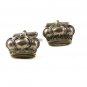 Vintage Silver Tone Crown Cufflinks by OXFORD 121416