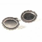 Vintage Sterling Silver  Monogrammable Cufflinks By LAMODE 32216
