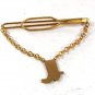 Vintage Gold Tone & Brassy Cowboy Boot & Spur Tie Clasp Unbranded 62016