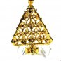 Goldtone Silvertone Clear rhinestones Christmas Tree Brooch Unbranded 82015