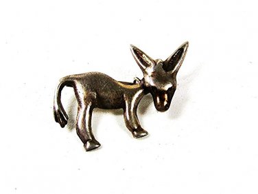 Vintage Mexican Silver Donkey w/ Moveable Head Brooch 81516