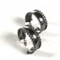 Vintage Sterling Silver Pierced Hoop Earrings Unbranded 9815