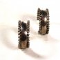 Vintage Sterling Silver Pierced Hoop Earrings Unbranded 9815