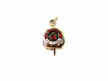 1960's-70's Silvertone Red Central High School Charm Key Unbranded 32116