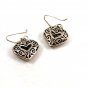 Sterling Silver Dangley Heart Pieced Earrings 04152014