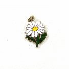 1966 NOTRE DAME White Yellow Green Enameled Daisy Charm Unbranded