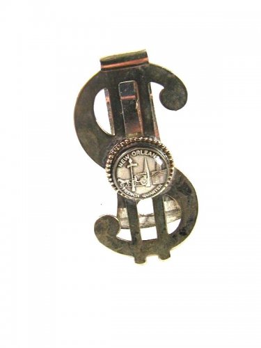 Vintage Silvertone New Orleans French Quarter Money Clip Unbranded 41216