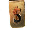 Vintage Goldtone $ Dollar Symbol Money Clip Unbranded 42016