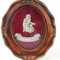 Beautiful Vintage Bruxelles Lady Sewing Lace Souvenir Stand 31416