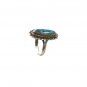 Vintage Southwest Silver Tone Faux Turqouise Ring Sz 5 Unbranded 61016