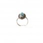 Vintage Southwest Silver Tone Faux Turqouise Ring Sz 5 Unbranded 61016
