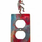 Kokopelli w/ Flute Double Outlet Cover Plate Steel Images USA 021915L