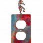 Kokopelli w/ Flute Double Outlet Cover Plate Steel Images USA 021915L