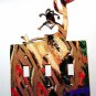 Kokopelli Flute Cactus Triple Switch Cover Plate by Steel ImagesUSA 021915F