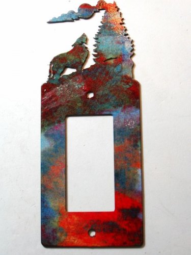 Wolf Single Rocker Outlet Cover Steel Images Made in USA  02161511111AA