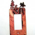 Cowboys Rodeo Calf Roping Double Rocker Outlet Cover Plate by Steel Images B