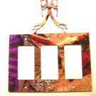 Kokopelli Flute Triple Rocker Outlet Cover Plate Steel Images USA 022515J